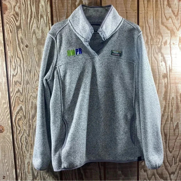LL Bean 1/4 Button Heavyweight Pullover - Picture 1 of 3